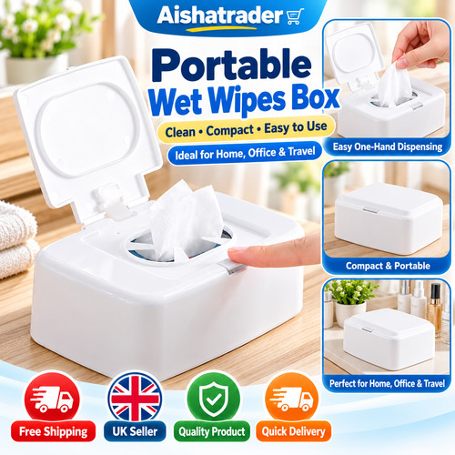 Portable wet wipe - wet, dispenser