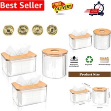 3PCS Tissue Box Holder, Clear