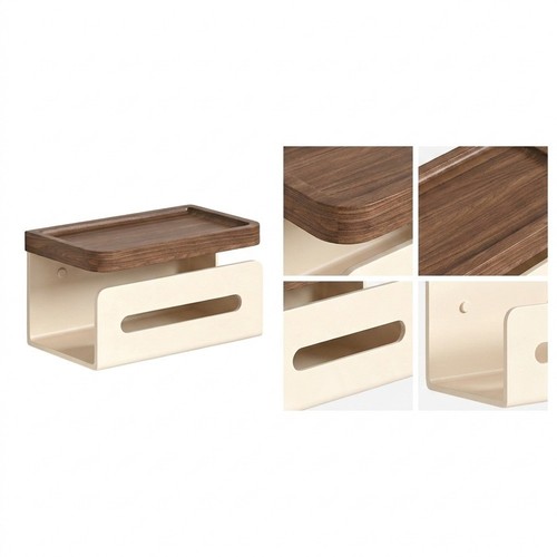 Modern walnut wood toilet - walnut,
