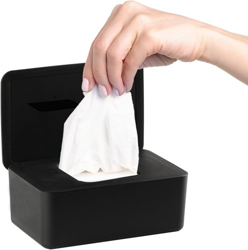 Black tissue box dispenser - box,,