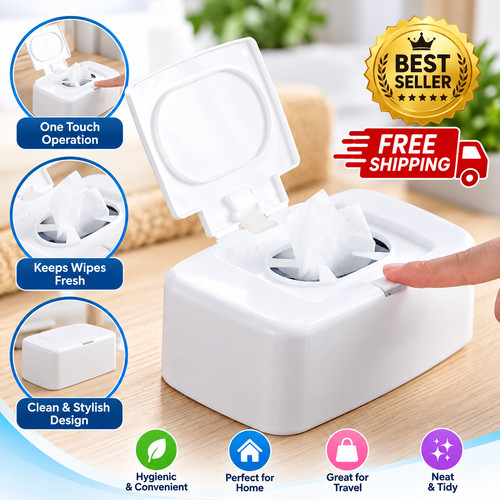 Portable wet wipe - wet, dispenser